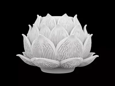 Lotus Flower Lamp Base 3D Print Model 3D print model