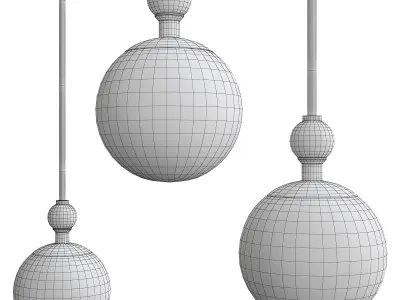 Daphne Globe Pendant Light Low-poly 3D model