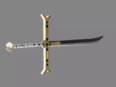 mihawk sword YOUR FROM ONEPICES Low-poly 3D model