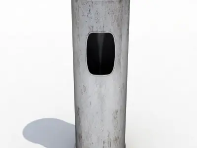 Street trash can - 3 3D model