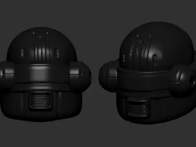 helmet high poly sculpt 3d printable ver 7 3D model 3D model 87
