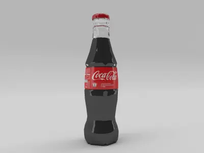 Bottle Coca-cola 3 Low-poly 3D model