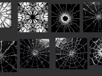 Broken Glass Alpha Masks Texture