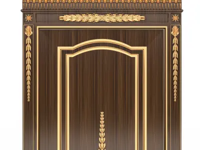 Carved Door Classic 03 Low-poly 3D model