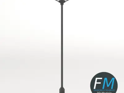 Double street light 3D model
