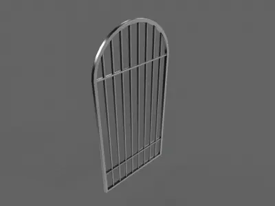 PBR Prison Window 6 Low-poly 3D model