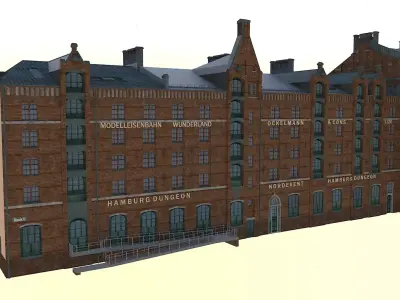 Speicherstadt Hamburg Block D 3D model