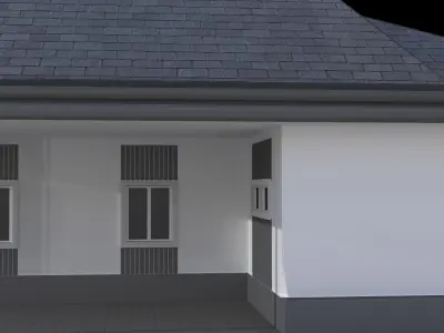 Bungalow roof of house 3D model
