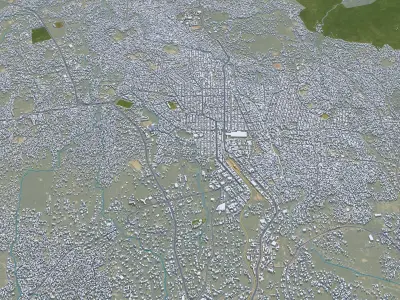 Jos Nigeria 20km Low-poly 3D model