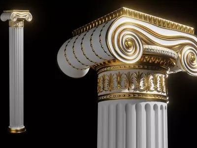 Fantasy Ionic Column 3D model