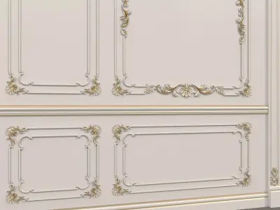 Wall Molding in Classic French style 5 3D model