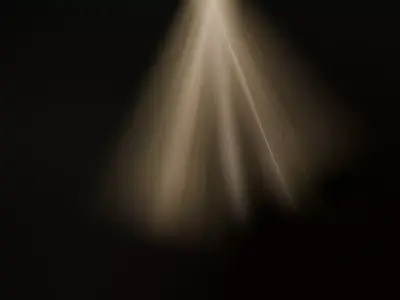 3 Sunbeams Animated Rigged Looping meshes Low-poly 3D model