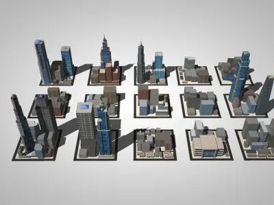 over 50 buliding city 3D model