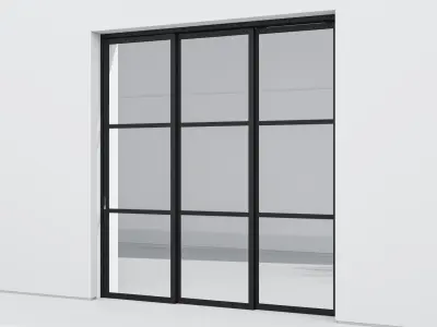 Aluminium door 298 3D model