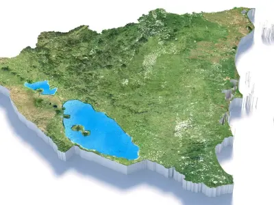 Nicaragua Terrain Country 3D model