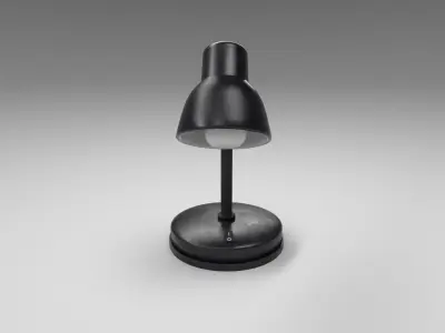 Modern table lamp black Low-poly 3D model