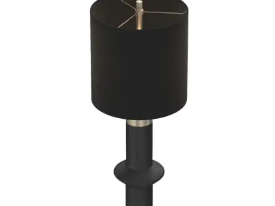 Edge Table Lamp Black 3D model