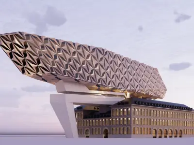 3D High Quality 3D Model Zaha Hadid Project Interpretation 3D model
