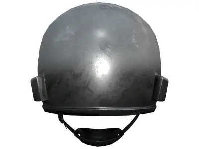 Futuristic Sci-fi Helmet With Visor Low-poly 3D model