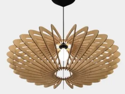 CEILING LIGHT LAMP 3D PRINT AND LASER CUT FILES MODEL 5 3D print model