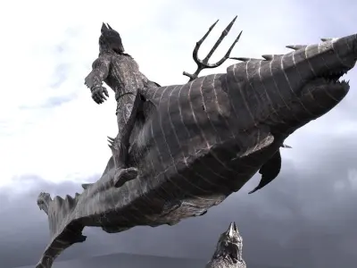 King of Atlantis Shark Mount 3 3D model