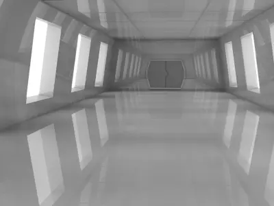 Sci Fi Interior 3D model 8