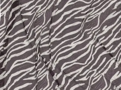 Brown Zebra Printed Mesh Fabric  PBR Texture  ZFAB File 3D model