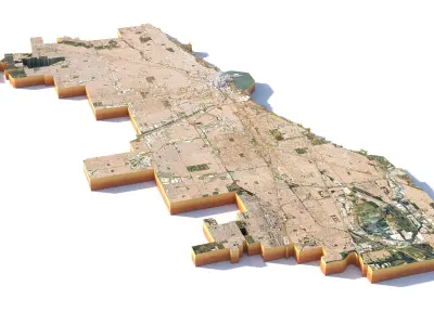 Chicago City Illinois USA 3D model