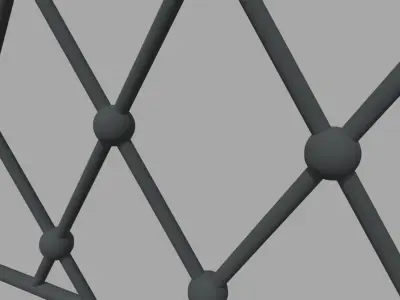Fence 04 Low-poly 3D model