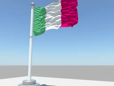 Italy flag 3D model