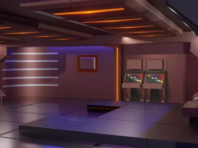 Sci Fi Lab Low-poly 3D model buy