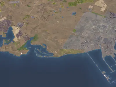 Al Khor - 3D City Model Low-poly 3D model