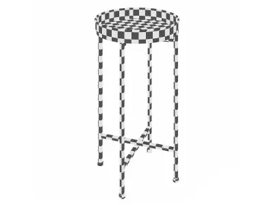 Alvis Tray Top Cross Legs End Table 3D model