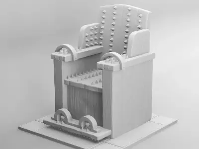 Torturer chair with metallic floor 3D print model