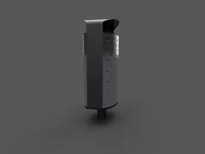 Litter bin Low-poly 3D model buy
