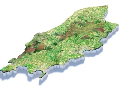Isle of Man Ellan Vannin Terrain Country 3D model