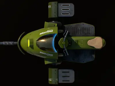Sci Fi Space Hover Scooter Low-poly 3D model