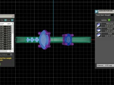 Solitaire Women Light Weight Marquise OVal stone Band Ring 3D print model