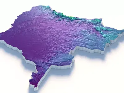 Congo Democratic Republic Country Terrain 3D model