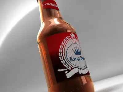 Bottle of beer 3D model