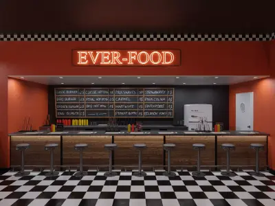 Restaurant Interior 3D model