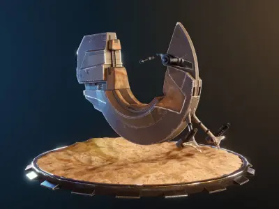 Darth Maul Sith Speeder Low-poly 3D model