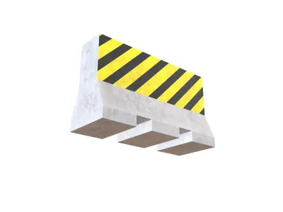 Road Barriers v1 010 Low-poly 3D model