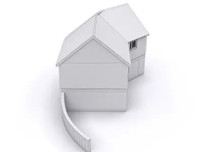 Townhouse 18 Low-poly 3D model