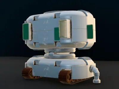 Robot 2 Low-poly 3D model
