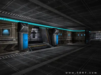 3DRT - Command Center  Low-poly 3D model