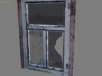 Window 8 wooden Low-poly 3D model