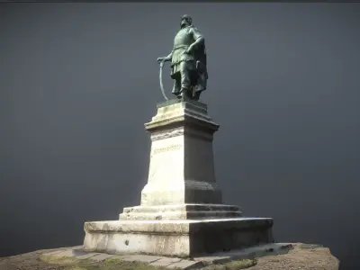 The statue of Szondy Gyorgy 3D model