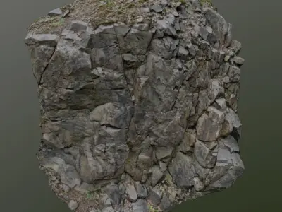 3d scanned cliff face K 3D model