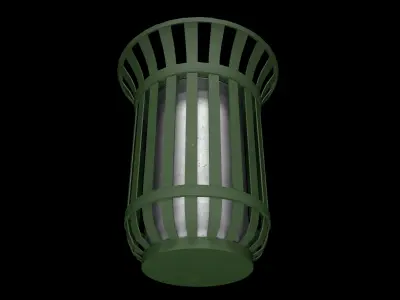 Trash can Low-poly 3D model